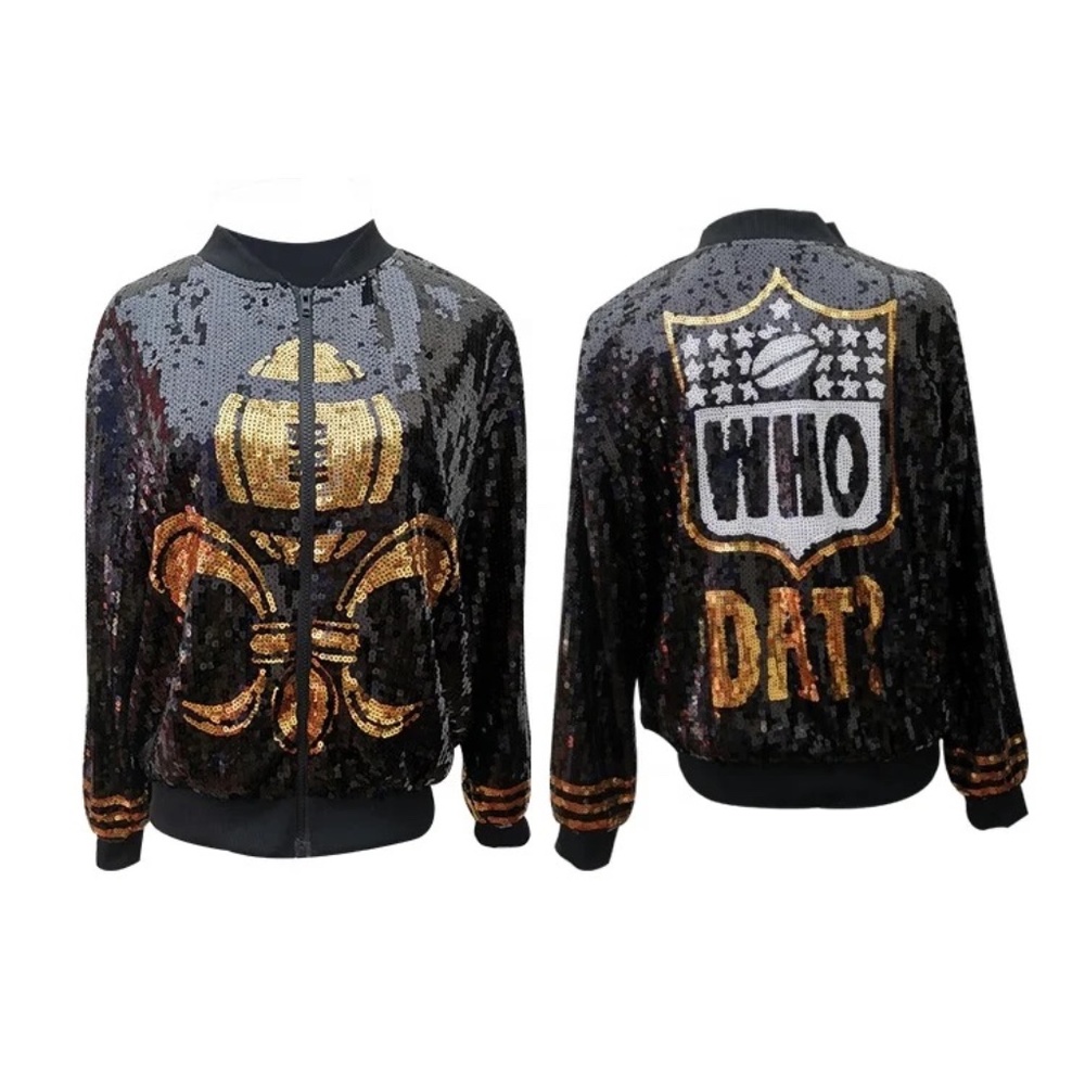 New Orleans Saints Sequin Sparkly Jacket